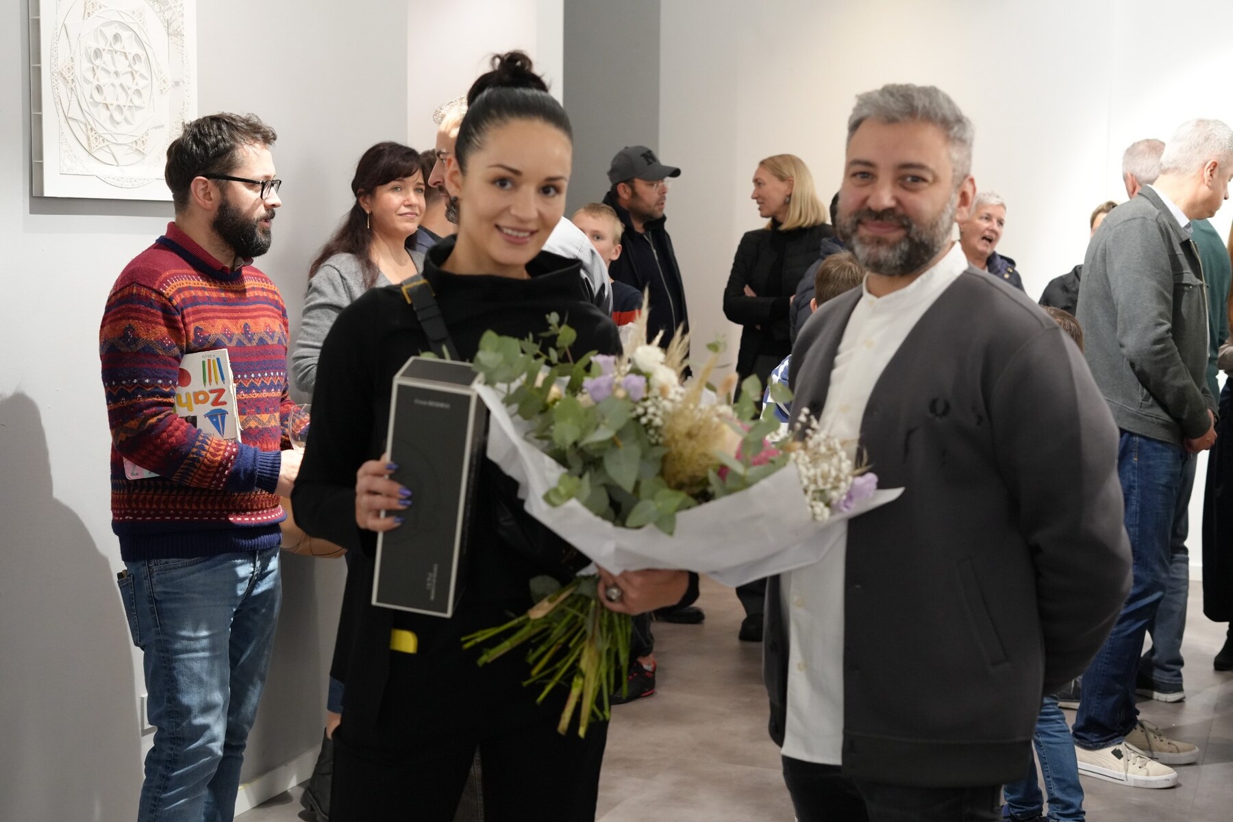 Dora Ostrovsky und Ewgenij Gepper bei der Eröffnung